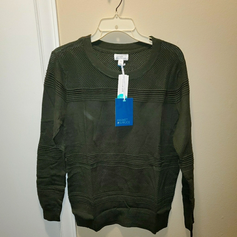 Textured cotton sweater
